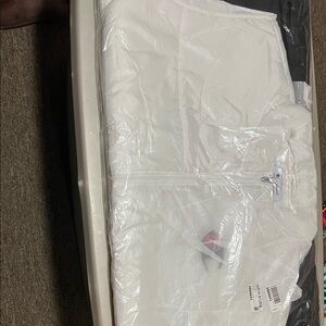 Champion White Quilted Vest Jacket with Logo Collar Sz 6XL